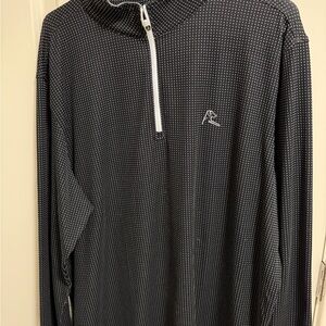 Rhoback Black and Gray Quarter-Zip Pullover